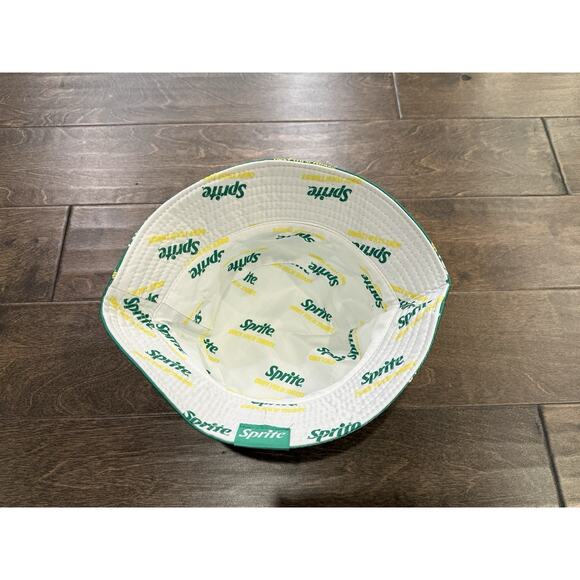 Sprite Unisex Green White All Over Print Bucket Hat Cap One Size Fit Most - Picture 6 of 12